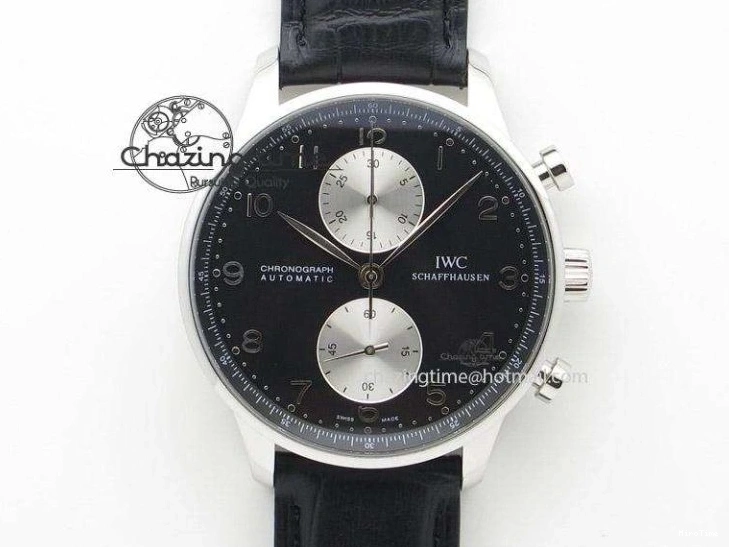 MIROTIME 0201 Original Portuguese IW358304 ZF 1:1 Best Edition SS White Dial RG Markers on Leather Strap A 7077